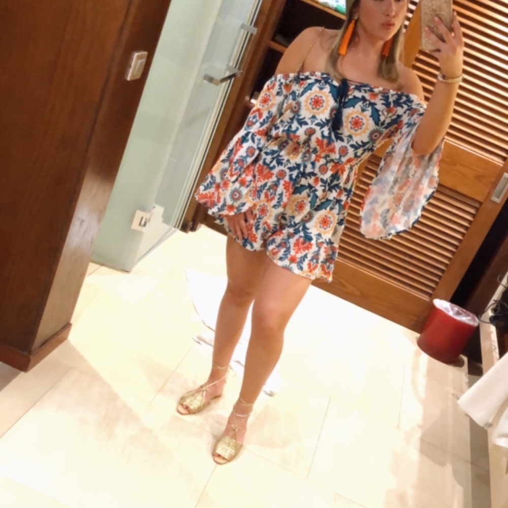 Colorful flowy romper